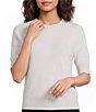 Reiss Stevie Short Sleeve Cashmere Sweater Top - Image 1