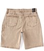 Color:Khaki - Image 2 - Basic 5-Pocket Relaxed Fit Clean Hem 12#double; Shorts