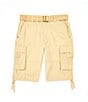 Color:Khaki - Image 1 - Jonah Belted Cargo 13#double; Inseam Shorts