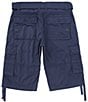 Color:Steel Blue - Image 2 - Jonah Belted Cargo 14#double; Inseam Shorts