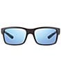 Color:Matte Black with Blue Water Lens - Image 2 - Unisex Crawler Square Polarized 59mm Matte Sunglasses