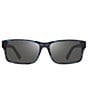 Color:Blue Horn with Graphite Lens - Image 2 - Finley Rectangular Polarized 57mm Sunglasses