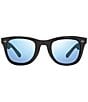 Color:Matte Black with Blue Water Lens - Image 2 - Forge Square Polarized 50mm Sunglasses