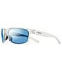 Color:Crystal with Blue Water Lens - Image 1 - Harness Square Polarized 61mm Sunglasses