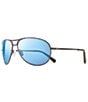 Color:Matte Gunmetal with Blue Water Lens - Image 1 - Prosper Aviator Polarized 62mm Sunglasses