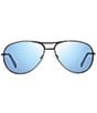 Color:Matte Gunmetal with Blue Water Lens - Image 2 - Prosper Aviator Polarized 62mm Sunglasses