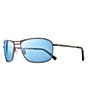 Color:Matte Gunmetal with Blue Water Lens - Image 2 - Surge Navigator Polarized 62mm Sunglasses