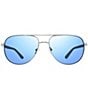 Color:Chrome - Image 2 - Unisex Conrad 59mm Aviator Polarized Sunglasses