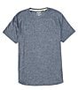 Color:Bluefin Heather - Image 1 - Atmosphere Performance Stretch Short Sleeve T-Shirt