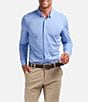 Color:Blue - Image 2 - Rhone Commuter Mini-Check Performance Stretch Long-Sleeve Woven Shirt