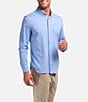Color:Blue - Image 4 - Rhone Commuter Mini-Check Performance Stretch Long-Sleeve Woven Shirt