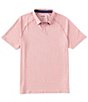 Color:Razzy/Misty Rose - Image 1 - Rhone Delta Pique Short Sleeve Polo Shirt