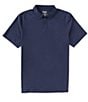 Color:Navy - Image 1 - Delta Pique Solid Short Sleeve Polo Shirt