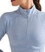 RHONE Heather Revive™ Mock Neck 1/4 Zip Long Sleeve Coordinating Pullover - Image 3