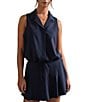 RHONE Mirage Notch Collar Sleeveless Button Front Blouse - Image 1