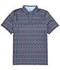 Color:Navy/Micro Camo - Image 1 - Performance Stretch Golf Sport Short Sleeve Polo Shirt