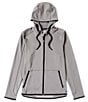 Color:Smoked Pearl - Image 1 - Performance Stretch Warm Up Tech Full-Zip Hoodie
