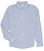 Color:Navy Check - Image 1 - Slim-Fit Commuter Check Performance Stretch Long-Sleeve Woven Shirt