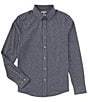 Color:Navy/Gray Check - Image 1 - Slim-Fit Commuter Check Performance Stretch Long-Sleeve Woven Shirt
