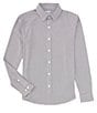 Color:Orso Brown Check - Image 1 - Slim-Fit Commuter Check Performance Stretch Long-Sleeve Woven Shirt