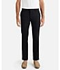 Color:Black - Image 1 - Slim Fit Flat Front Commuter Stretch Pants