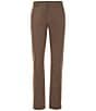 Color:Deep Taupe/Coffee - Image 2 - Slim Fit Flat-Front Performance Stretch Textured Pants