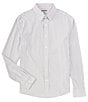 Color:Khaki Stripe - Image 1 - Slim-Fit Performance Stretch Commuter Stripe Long Sleeve Woven Shirt