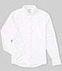 Color:Business White - Image 1 - Slim-Fit Performance Stretch Solid Commuter Long Sleeve Woven Shirt