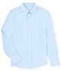 Color:Business Blue - Image 1 - Slim-Fit Performance Stretch Solid Commuter Long Sleeve Woven Shirt