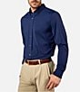 Color:Navy - Image 1 - Rhone Slim Fit Solid Commuter Performance Stretch Long Sleeve Woven Shirt