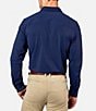 Color:Navy - Image 2 - Rhone Slim Fit Solid Commuter Performance Stretch Long Sleeve Woven Shirt
