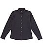 Color:Black - Image 1 - Rhone Slim Fit Solid Commuter Performance Stretch Long Sleeve Woven Shirt