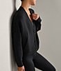 RHONE V-Neck Long Sleeve DreamGlow™ Cardigan Sweater, Color:Pure Black Heather - Image 3