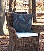 Rightside Design Embroidered Ferns Pattern Indoor/Outdoor Throw Pillow, Color:Brown - Image 2