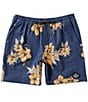 Color:Washed Navy - Image 1 - Aloha Hotel Tropical Floral 18#double; Inseam Board Shorts