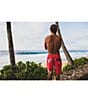 Color:Hibiscus Red - Image 3 - Aloha Hotel Tropical Floral 18#double; Inseam Board Shorts