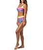 Rip Curl Block Party Spliced High Waist Back Ruched Hipster Swim Bottom, Color:Mango - Image 4
