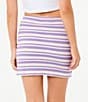 Rip Curl Bobbi Striped Mini Skirt, Color:White/Purple - Image 2