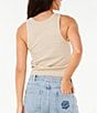 Rip Curl Butterfly Sleeveless Rib-Knit Cropped Tank Top, Color:Natural - Image 2