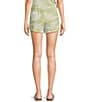 Rip Curl Cala Mid Rise Printed Coordinating Vadella Shorts, Color:Sage - Image 2