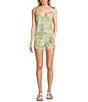 Rip Curl Cala Mid Rise Printed Coordinating Vadella Shorts, Color:Sage - Image 3