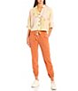 Color:Medium Orange - Image 3 - Classic Surf Relaxed-Fit Textured Canvas Pants