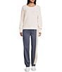 Rip Curl Emily Long Sleeve Wool Blend Sweater, Color:Ecru Marble - Image 5