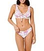 Rip Curl Half Moon Bay Deep V-Neck Bralette Bikini Swim Top & Full Coverage Hipster Swim Bottom - Image 1