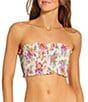 Rip Curl Half Moon Bay Smocked Bandeau Swim Top & Full Coverage Hipster Swim Bottom - Image 5