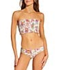 Rip Curl Half Moon Bay Smocked Bandeau Swim Top & Full Coverage Hipster Swim Bottom - Image 1