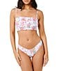 Rip Curl Half Moon Bay Smocked Bandeau Swim Top & Full Coverage Hipster Swim Bottom - Image 2