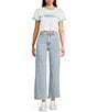 Rip Curl High Rise Wide Leg Jeans, Color:Light Blue - Image 3