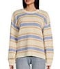 Color:Tan - Image 1 - Hot Tropics Stripe Print Sweater