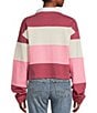 Rip Curl Keepsakes Long Sleeve Striped Rugby Shirt, Color:Pink - Image 2